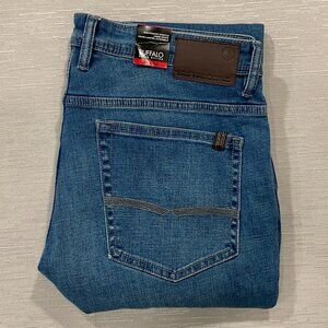 Buffalo David Bitton Jack Jeans Mens 34 x 32 Slim Fit Straight Medium Wash Denim